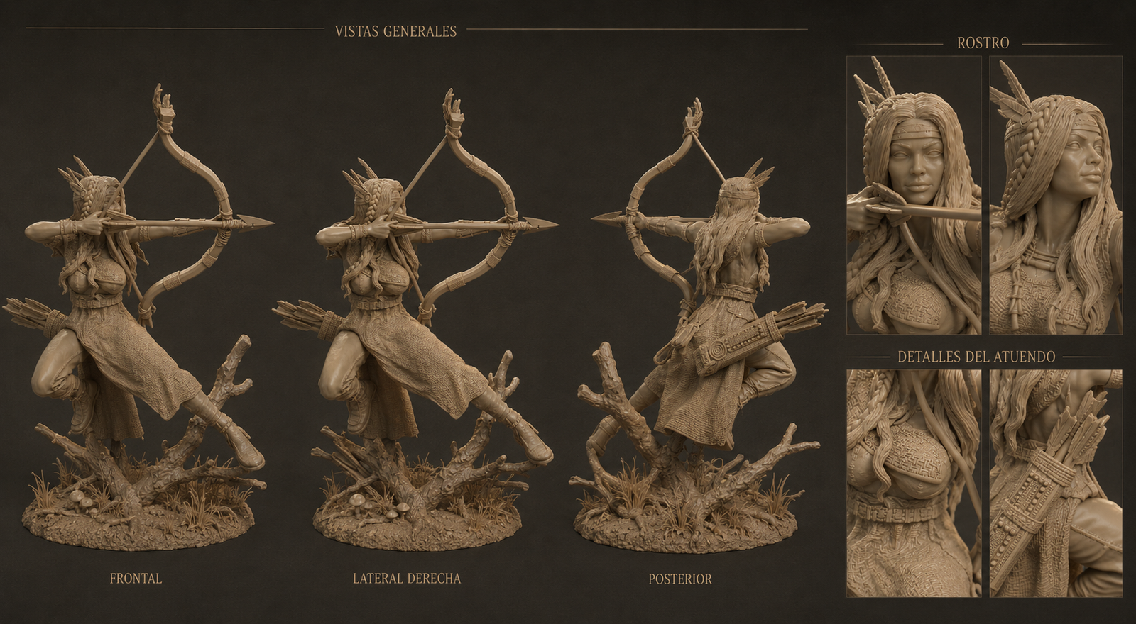 Character sheet Cazadora STL — Aiyana Haseya