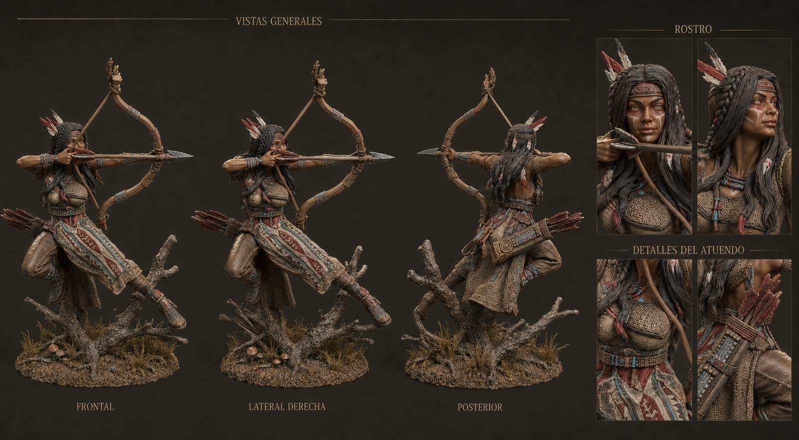 Cazadora pintada tribal 32mm