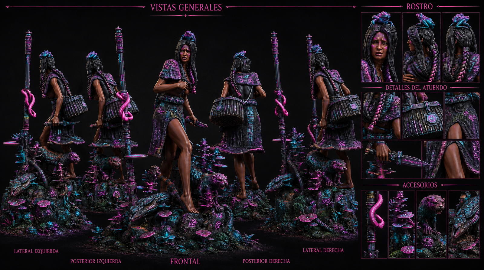 Druida pintada sci-fi 32mm