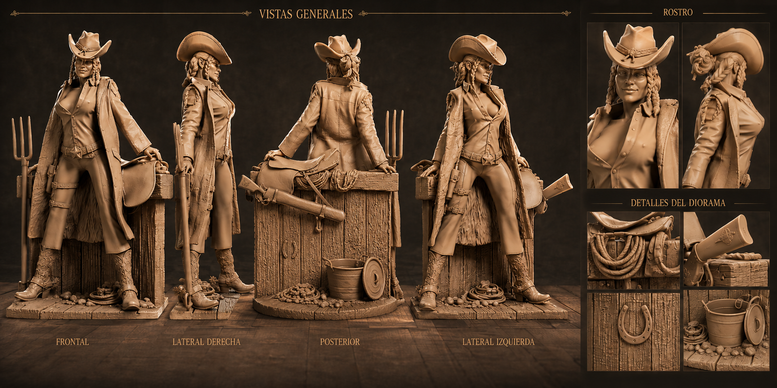 Character sheet Caught in the Stable STL — Sheriff Abigail