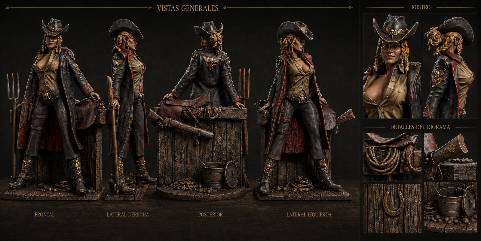 Pintada sci-fi 32mm — Sheriff Abigail Caught in the Stable