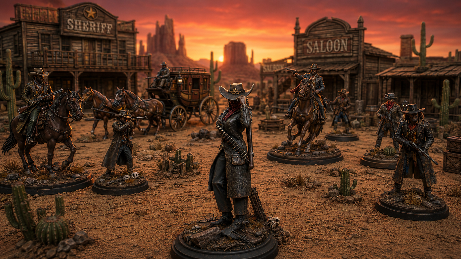 En mesa de juego western — Sheriff Abigail Undercover Operations