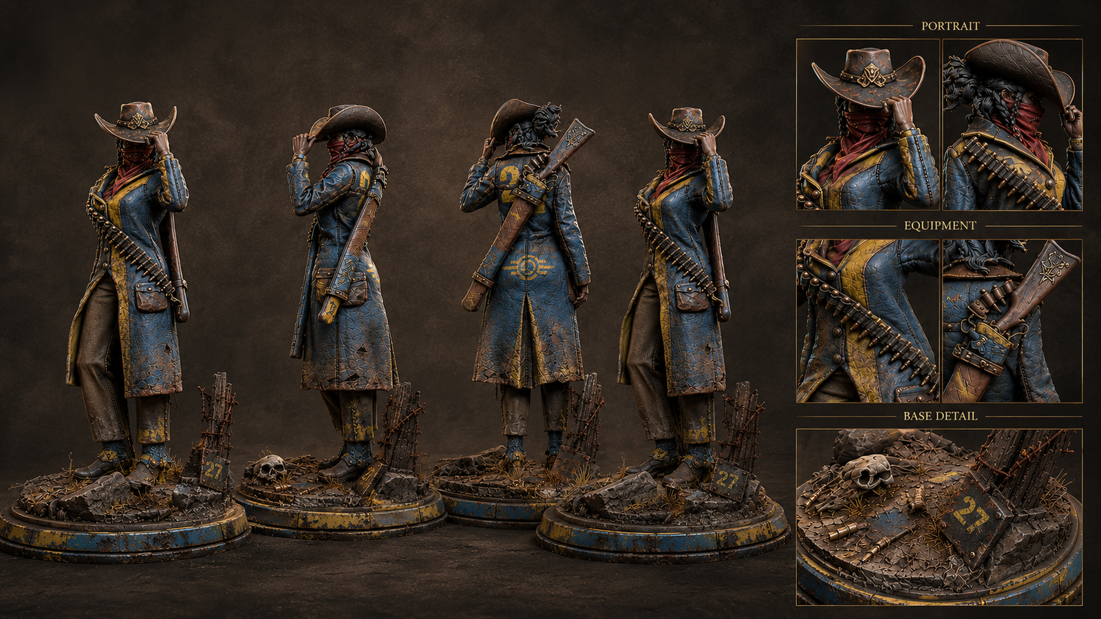 Pintada postapocalíptico 32mm — Sheriff Abigail Undercover Operations