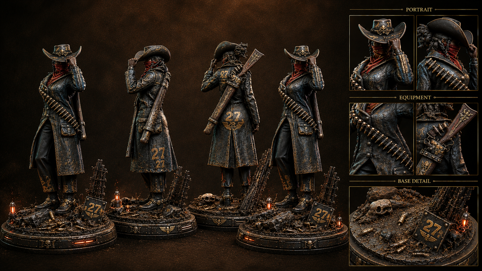 Forajida pintada sci-fi 32mm — pintura de miniaturas por encargo, Million Miniatures Studios