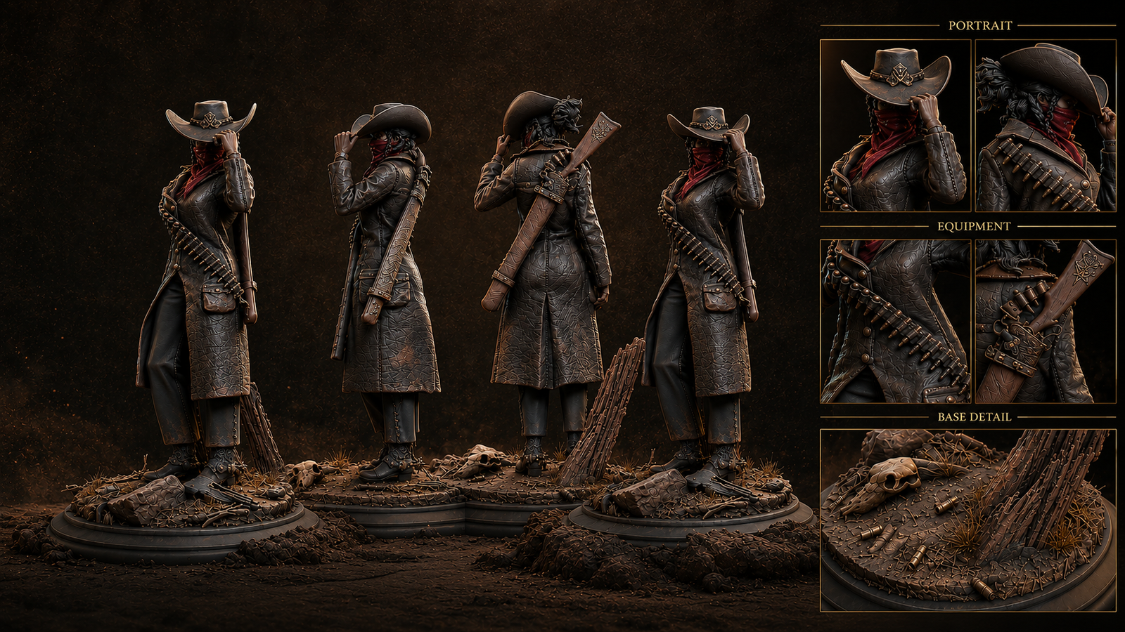 Sheriff Abigail Undercover Operations — miniatura pintada western 32mm