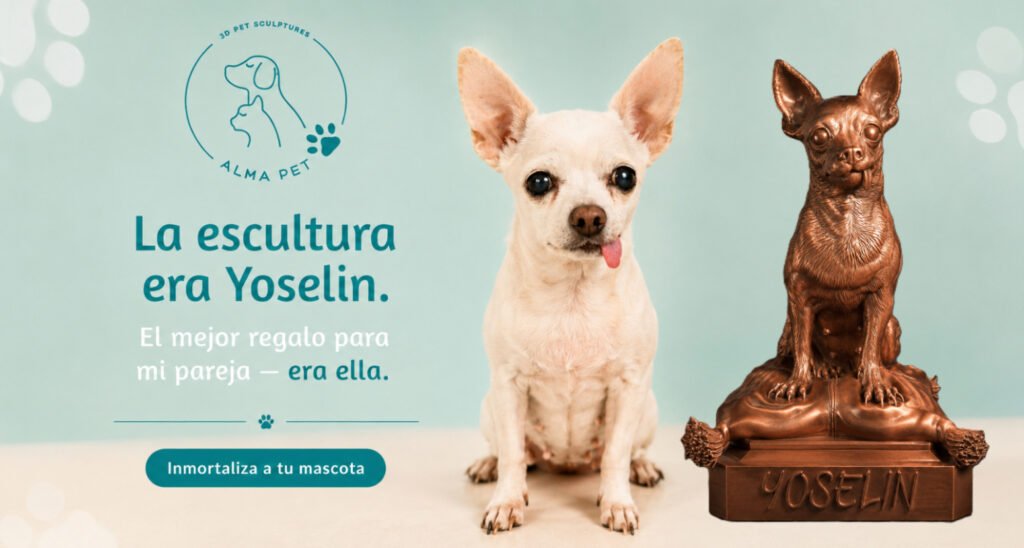 Regalos personalizados de mascotas — esculturas 3D que capturan el alma de tu animal — AlmaPet by Million Miniatures Studios