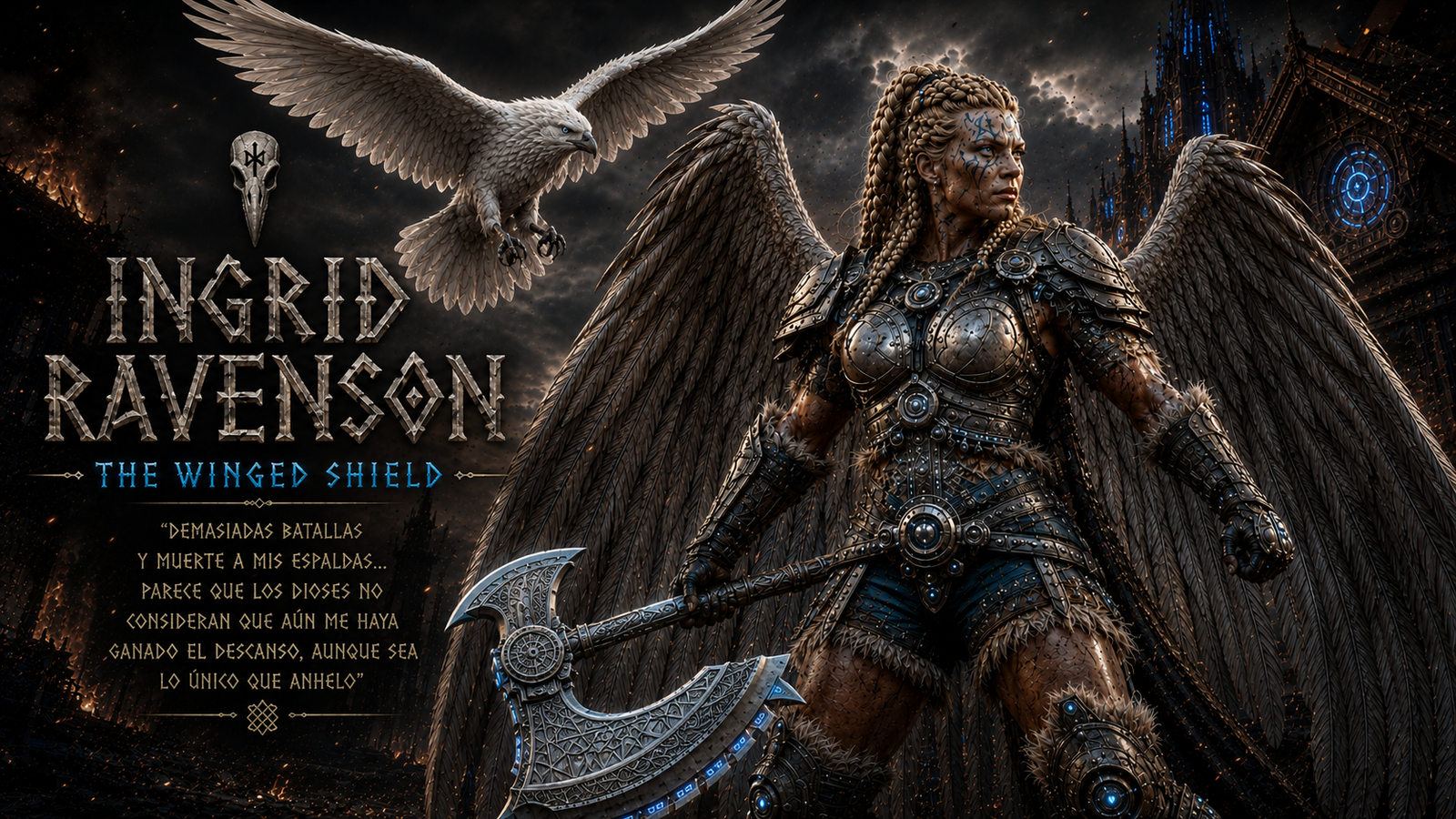 Ingrid — colección Future War Girls valkyrie miniaturas STL presupported 32mm 75mm 120mm