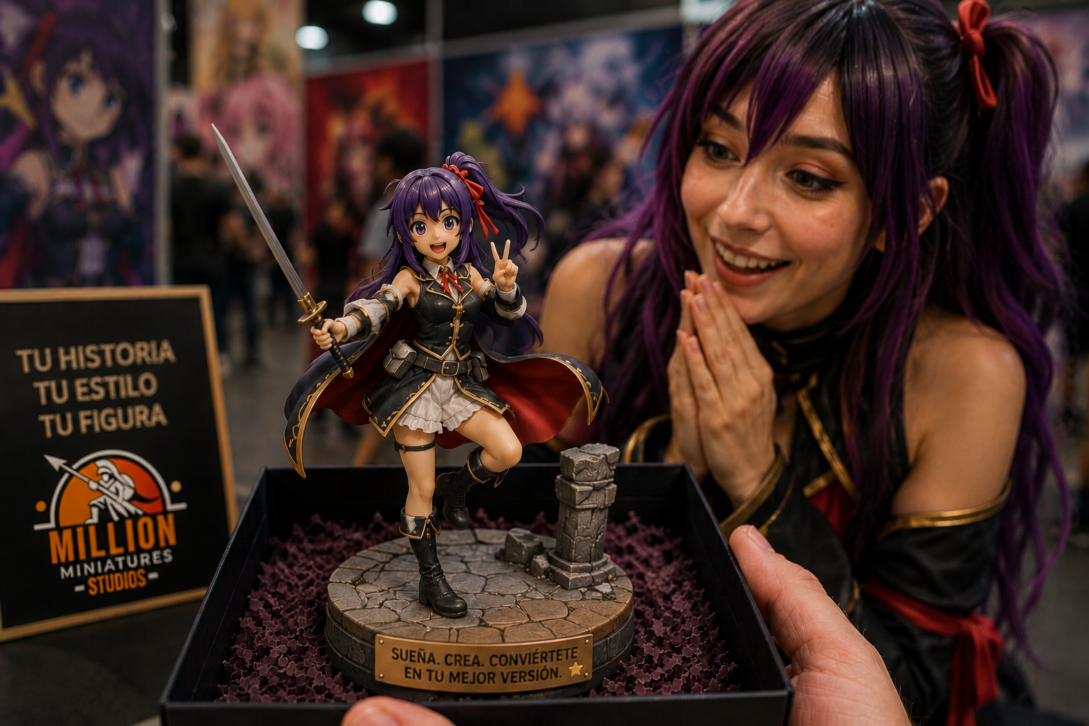 Figura personalizada 3D estilo anime — regalo de comunión — Million Miniatures Studios