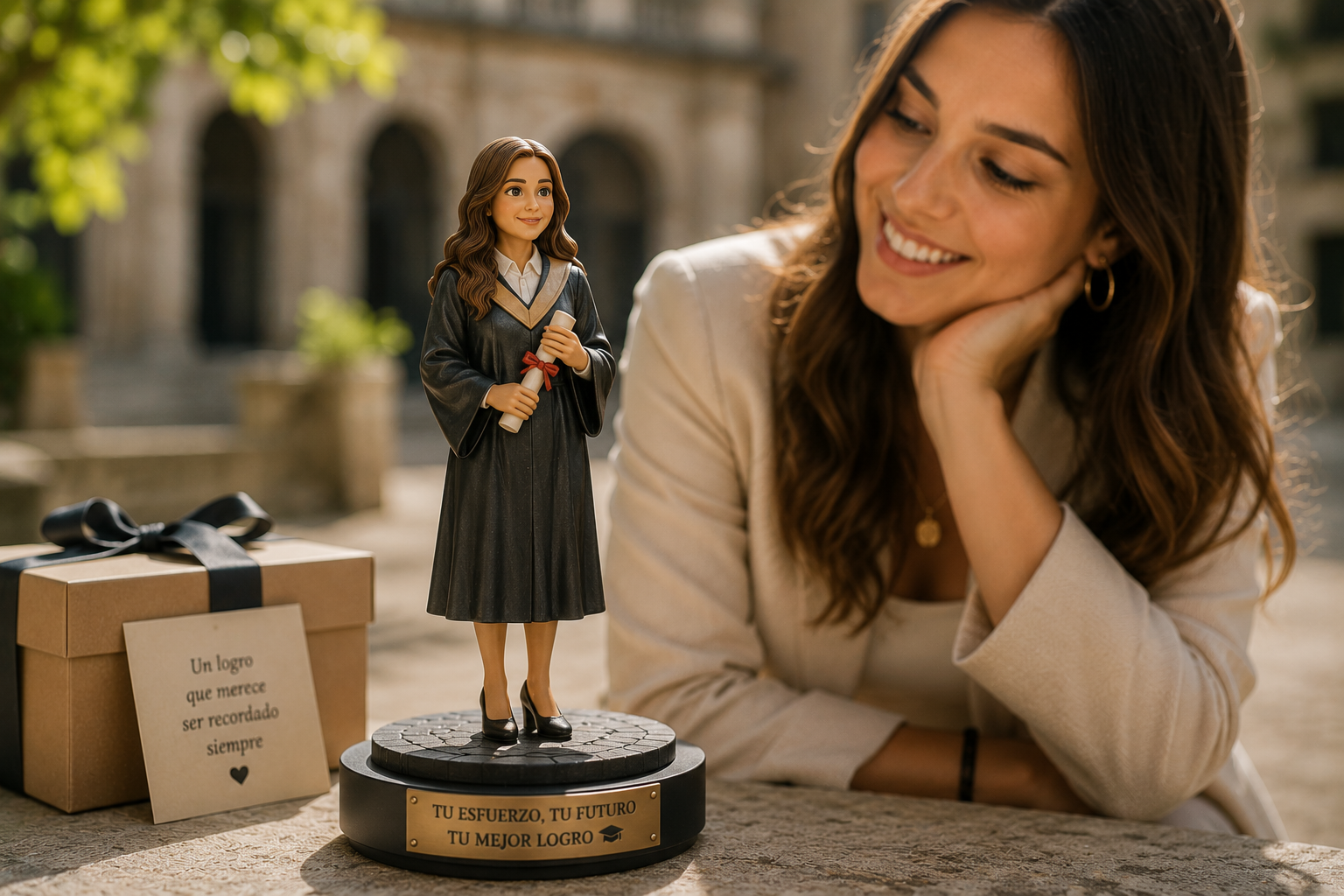 Regalo original de graduación — figura personalizada en 3D — Million Miniatures Studios