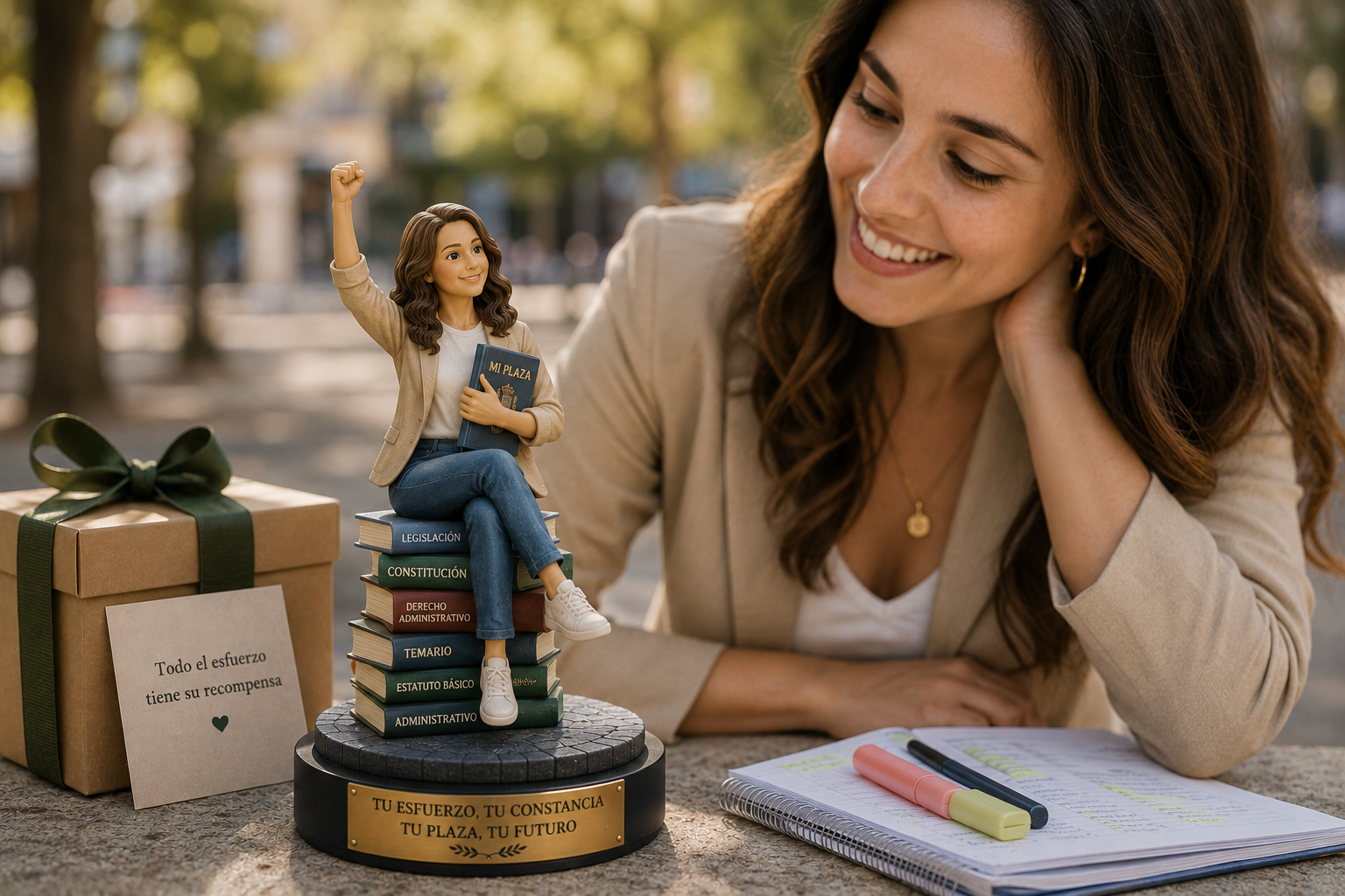 Regalo de oposiciones aprobadas — figura personalizada en uniforme en 3D — Million Miniatures Studios