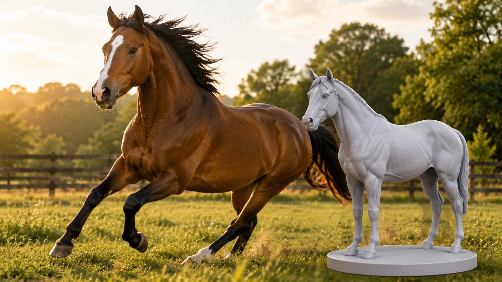 Escaneo 3D de caballo — modelo digital, Million Miniatures Studios