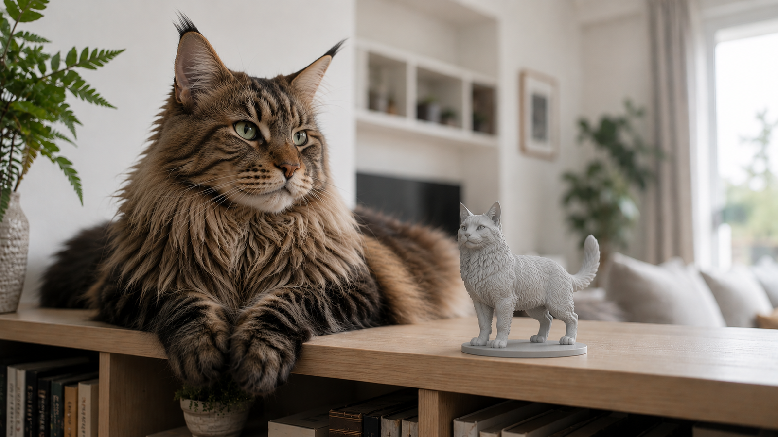 Escaneo 3D de gato — modelo digital, Million Miniatures Studios
