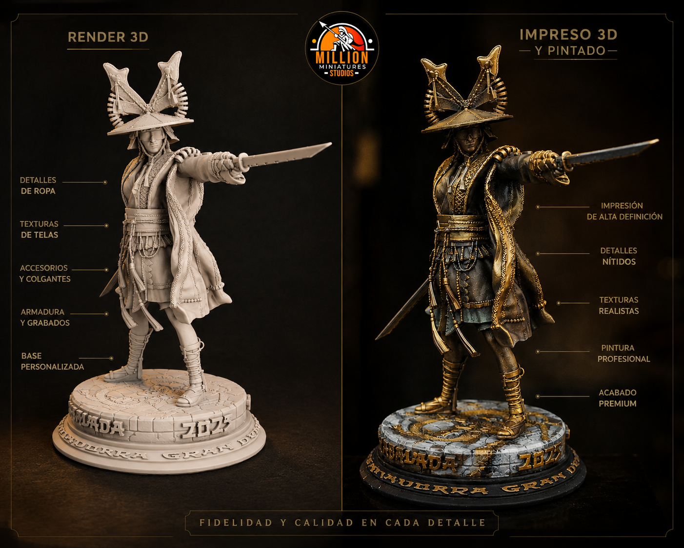 Piezas impresas en 3D para exposiciones en el Hospital Centro Vivo de Badajoz con AMEBA — Million Miniatures Studios