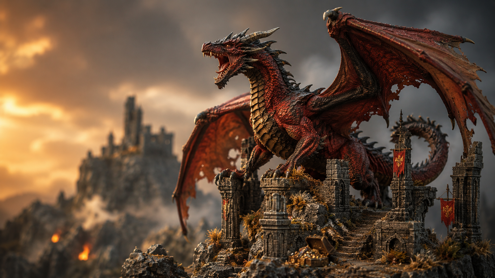 Dragones STL miniaturas para imprimir — impresión 3D, Million Miniatures Studios