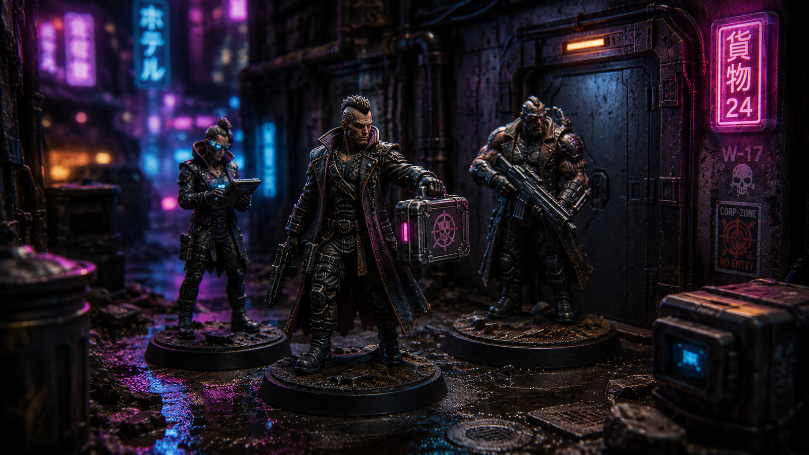 Cyberpunk mercenarios STL miniaturas — impresión 3D, Million Miniatures Studios