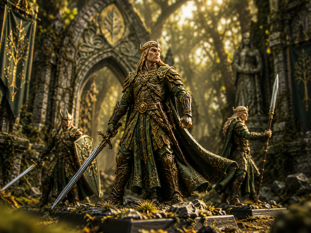 Altos elfos miniaturas, elfos del bosque STL — Million Miniatures Studios