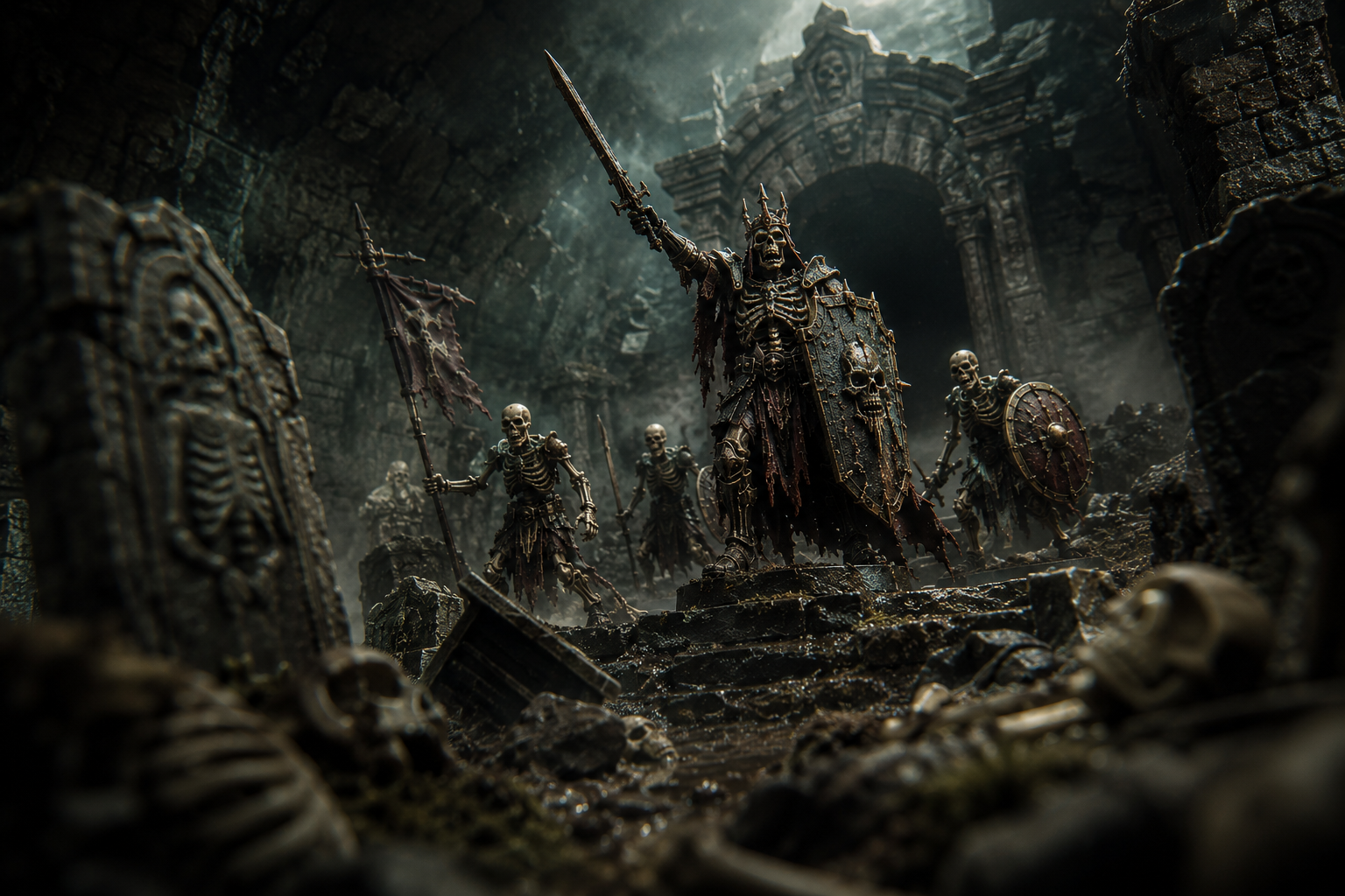No muertos esqueletos STL miniaturas — impresión 3D, Million Miniatures Studios