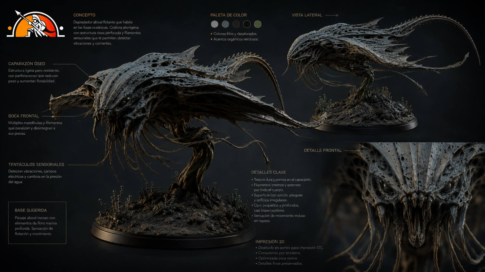 Servicio de modelado 3D de criatura fantástica — Million Miniatures Studios