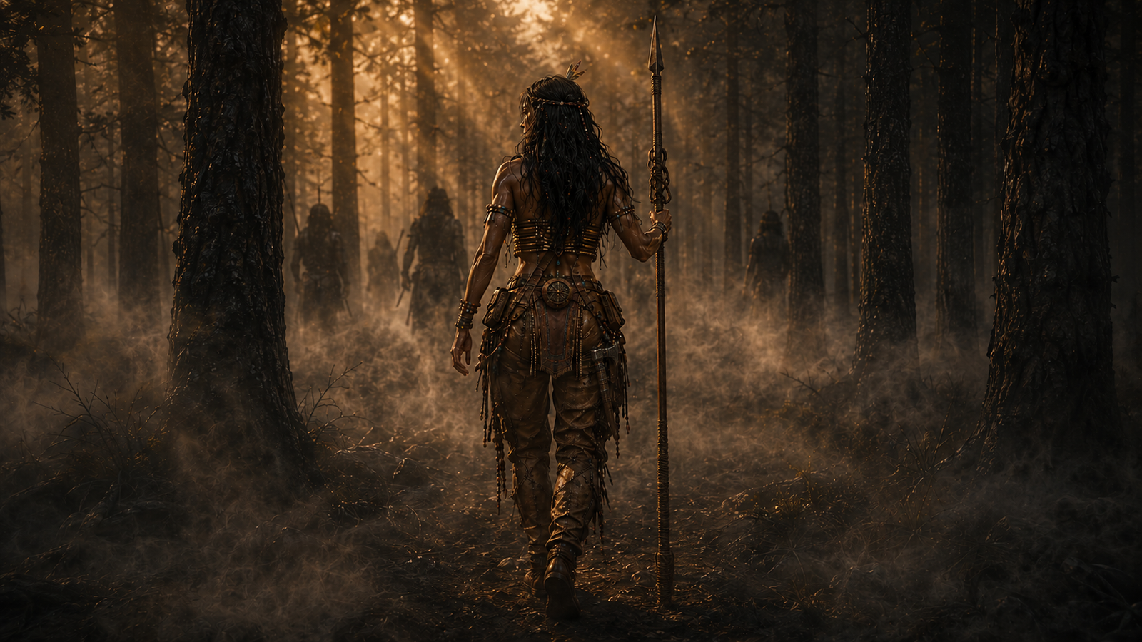 El bosque al amanecer — Aiyana Haseya: Las Huellas del Espíritu