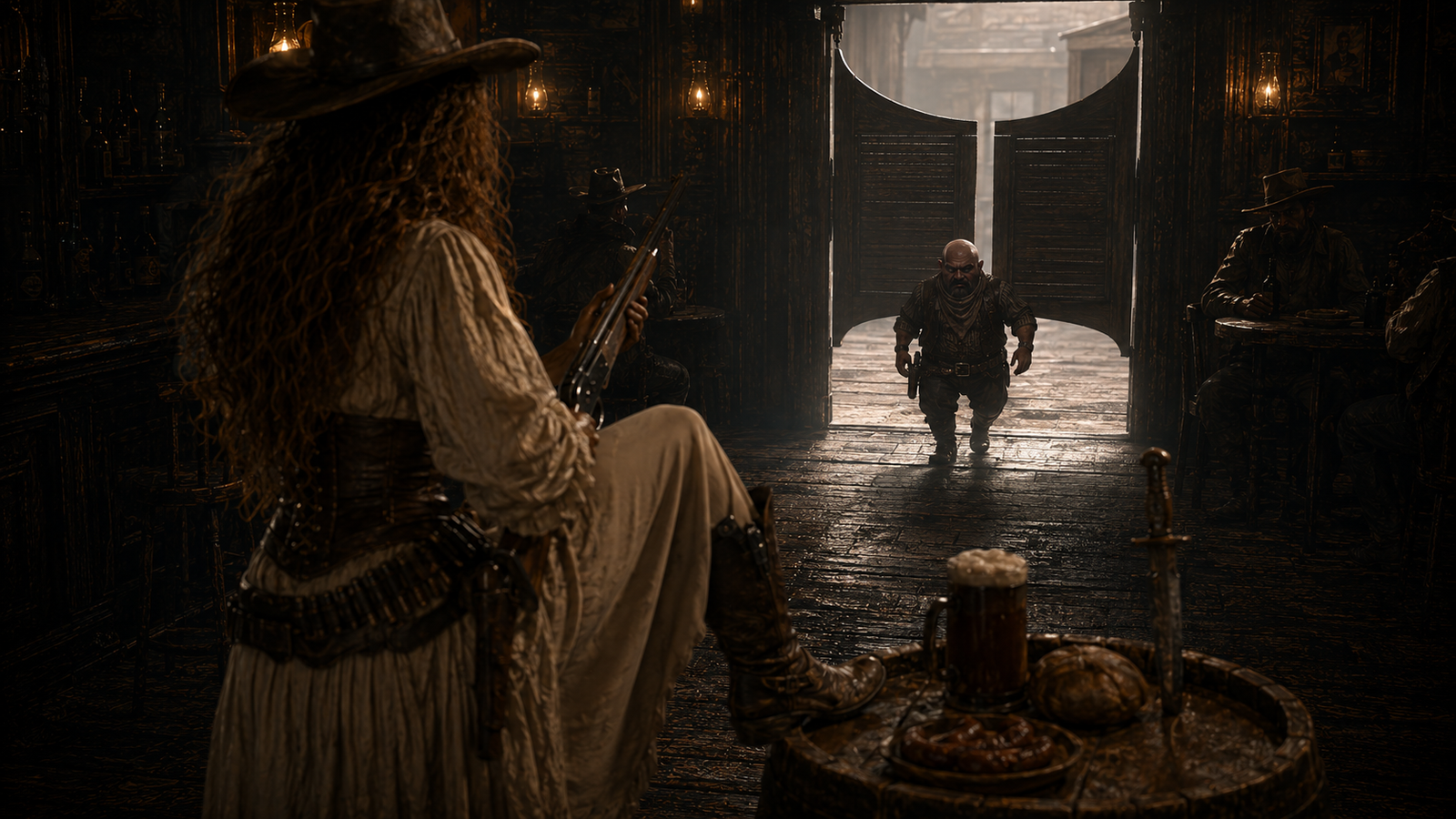 El revólver sobre la mesa — Sheriff Abigail: La Cantina