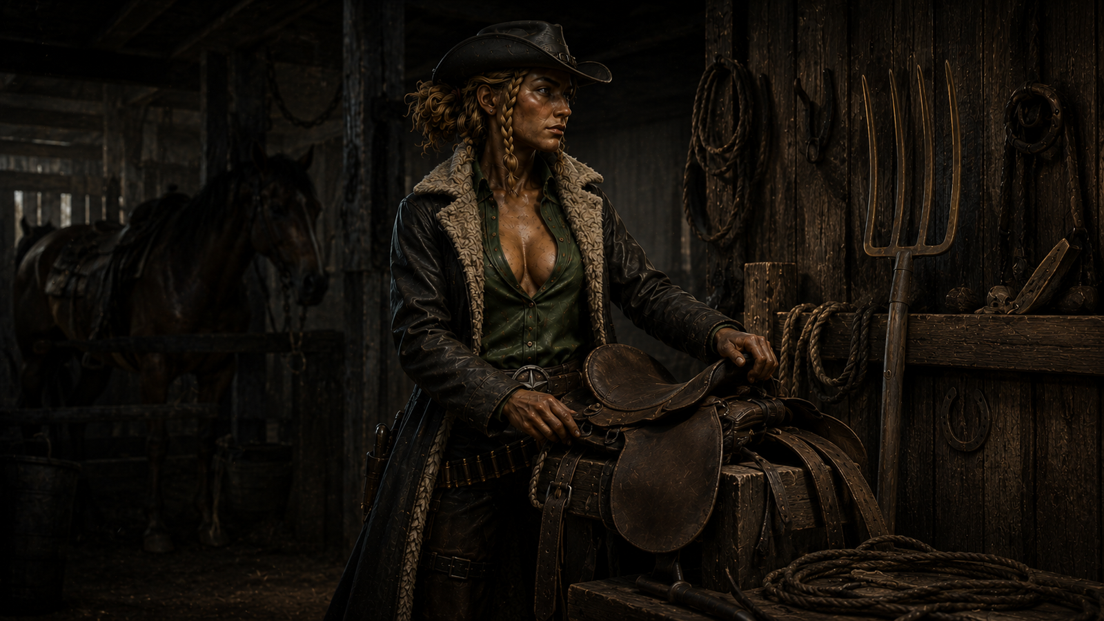 Las sombras del establo — Sheriff Abigail: Caught in the Stable