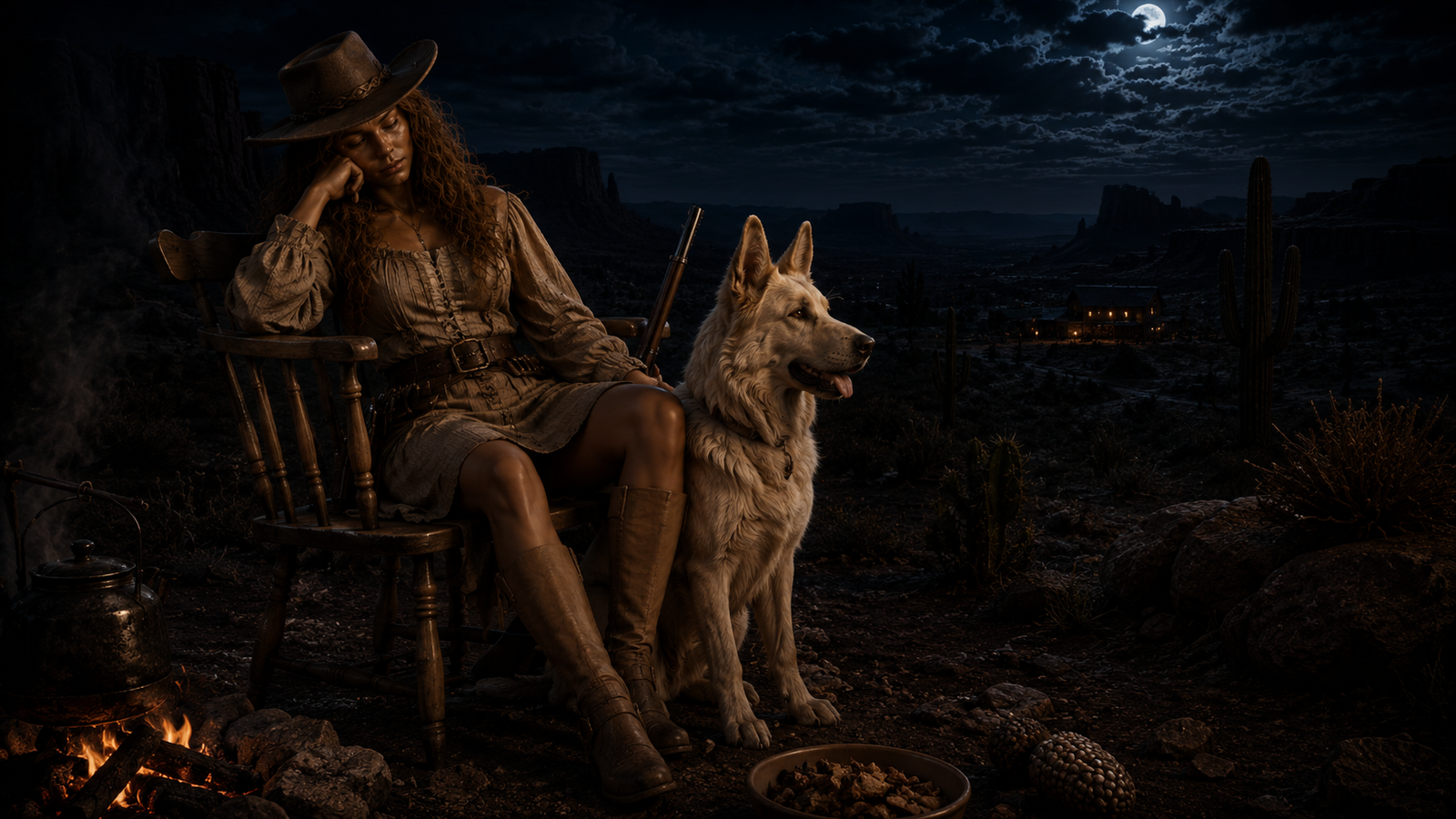 Tony el Perro en la colina — Sheriff Abigail: La Guardia Nocturna